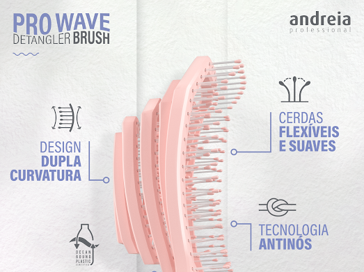 AP Pro Wave Detangler Brush - Pink